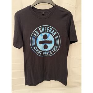 Ed Sheeran Divide World Tour T-Shirt Large Black EILO Pop Rock Singer Concert 17